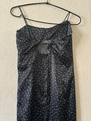 Vestido Zara lunares negro talla S