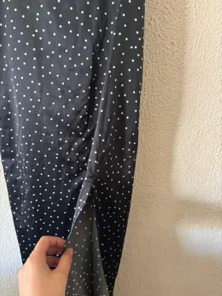Vestido Zara lunares negro talla S