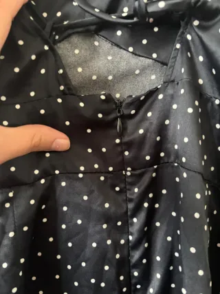 Vestido Zara lunares negro talla S