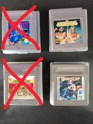 Lote 4 Juegos Game Boy: Tetris, Turtles, Robocop,