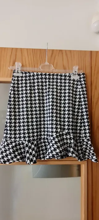 Falda estampada pata de gallo o conjunto