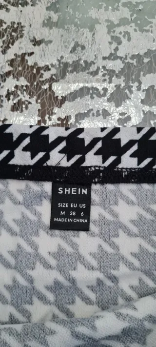 Falda estampada pata de gallo o conjunto