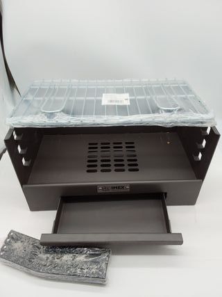 Imex El Zorro 71421.0 Barbacoa Sobremesa con Parrilla Cincada, Negro, 43. 5 x 24. 5 x 39. 5 cm