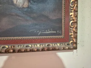 Cuadro al óleo bodegón pintor francés