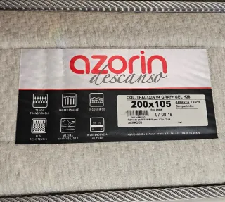 Colchón y base tapizada 105x200