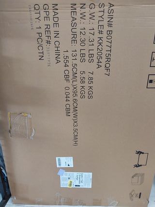 Amazon Basics Pizarra blanca magnética con bandeja para rotuladores y marco de aluminio, 120 cm x 90 cm