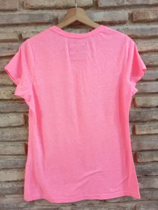 Camiseta Superdry Coral Logo Relieve Talla L