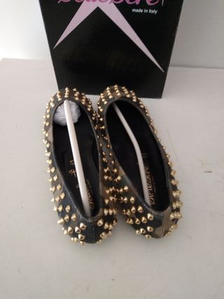 Ballerine Sette Sere camouflage borchie oro