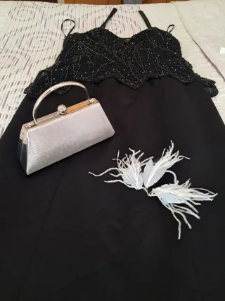 Vestido de fiesta negro talla 44