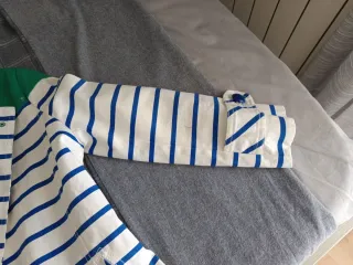 Gabardina rayas azul y verde Talla XS