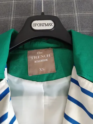 Gabardina rayas azul y verde Talla XS