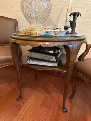 Juego 2 butacas y mesa auxiliar