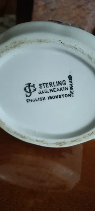 Zuccheriera in ceramica blu e bianca