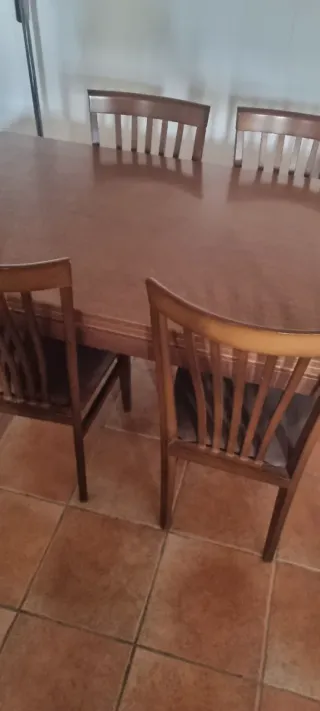 Mesa extensible y 4 sillas en buen estado