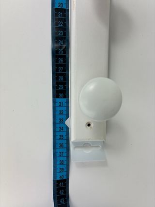 Perchero pared madera blanco 35 cm 3 ganchos