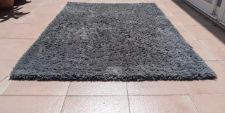 Alfombra gris 175x125  210cm diagonalmente