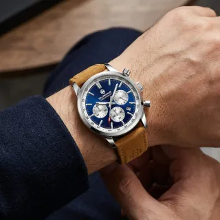 Reloj GOLDENHOUR Cronógrafo Azul Marrón Hombre
