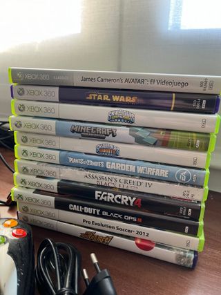 Xbox 360 Kinect + 10 Juegos + Cargador de baterias