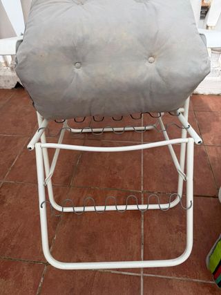 Lettino da giardino a righe