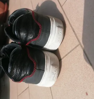 Scarpe Hogan Uomo Pelle Nere Rosse