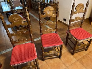 Conjunto 8 Sillas Madera y Espadaña