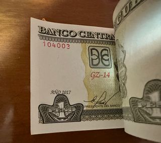 Cuba 1 Peso 2017 Taco 100 Billetes, 5 Reemplazos