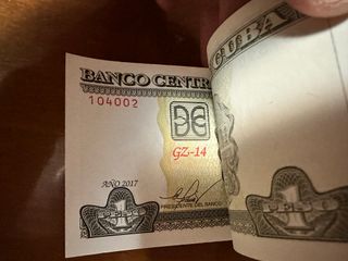 Cuba 1 Peso 2017 Taco 100 Billetes, 5 Reemplazos