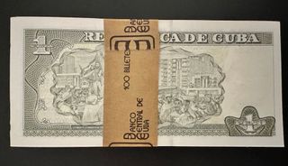 Cuba 1 Peso 2017 Taco 100 Billetes, 5 Reemplazos
