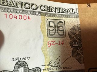 Cuba 1 Peso 2017 Taco 100 Billetes, 5 Reemplazos
