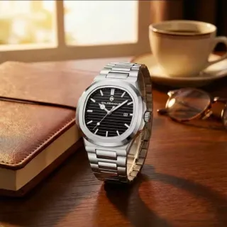 Reloj GOLDENHOUR Hombre Negro/Plata