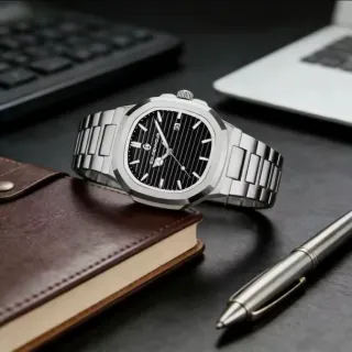 Reloj GOLDENHOUR Hombre Negro/Plata