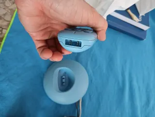 Teléfono fijo Panasonic azul