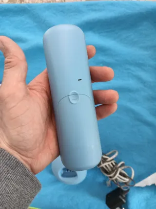 Teléfono fijo Panasonic azul