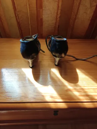 Sandalias de baile negras y plateadas