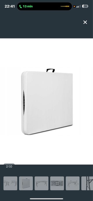 Mesa plegable blanca