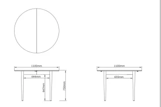 Mesa comedor extensible Jysk MARSTRAND blanca