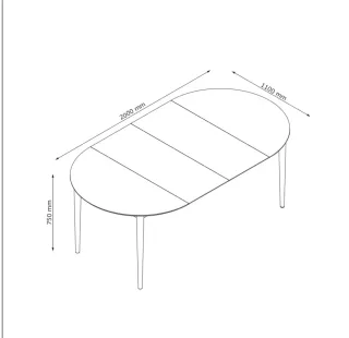 Mesa comedor extensible Jysk MARSTRAND blanca