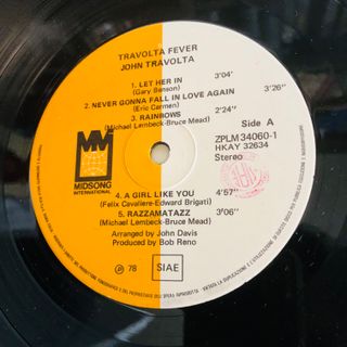 John Travolta Travolta Fever 2xLP 12" 33 RPM 1978