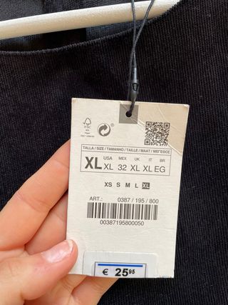 Maglia Zara maniche lunghe nere e bianche