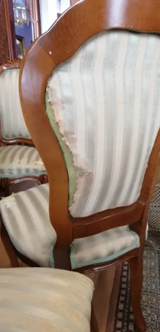 Juego de 5 Sillas Tapizadas Vintage