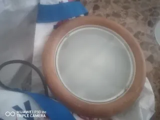 Lámpara de techo madera y cristal