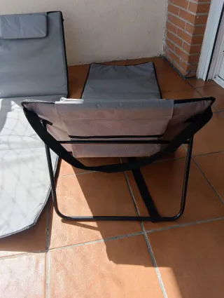 2 Lettini da spiaggia/campeggio pieghevoli