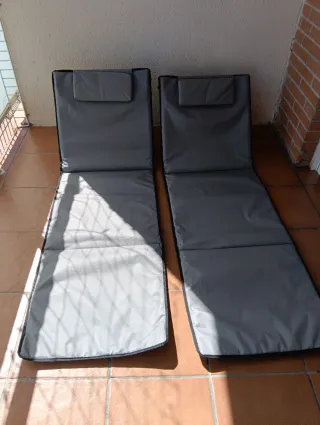 2 Lettini da spiaggia/campeggio pieghevoli