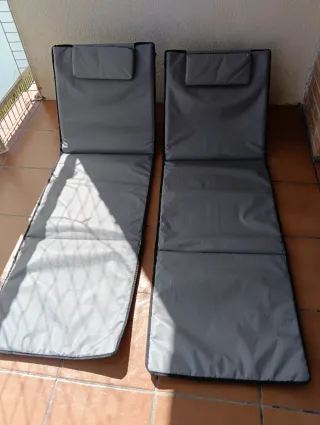 2 Lettini da spiaggia/campeggio pieghevoli