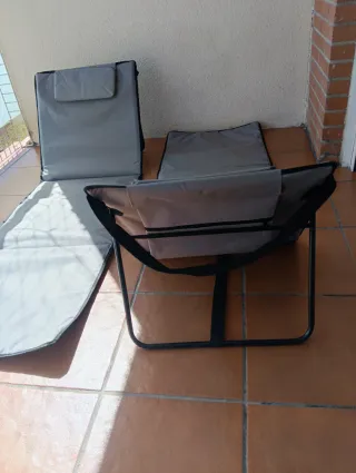 2 Lettini da spiaggia/campeggio pieghevoli