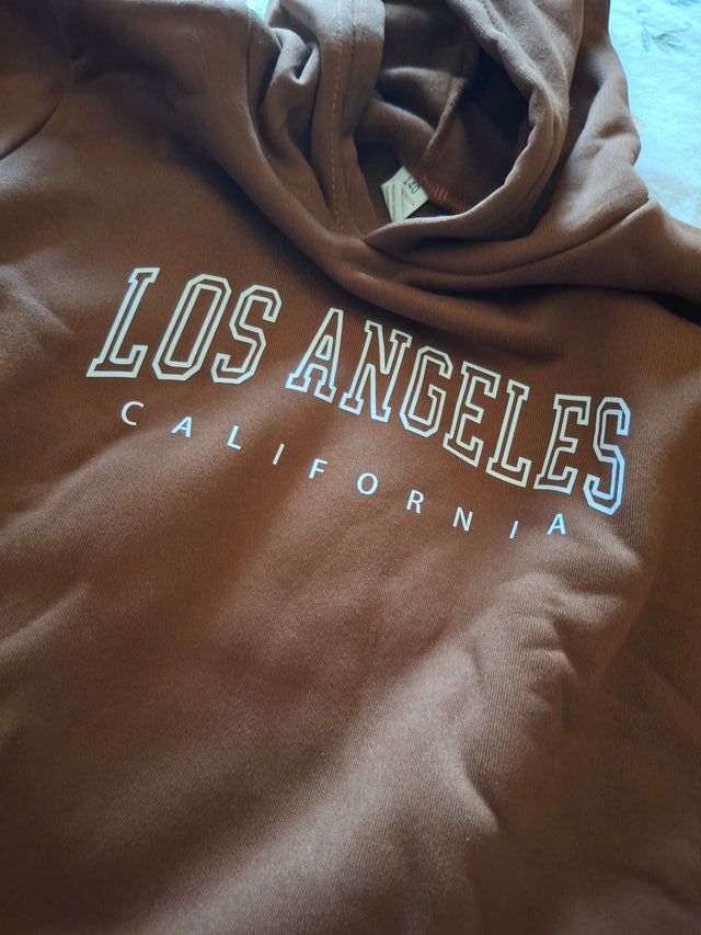 Sudadera marrón Los Angeles 140cm NUEVA