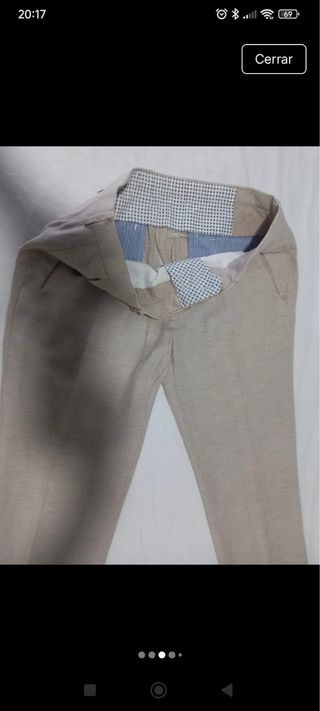 Pantalón de vestir beige hombre