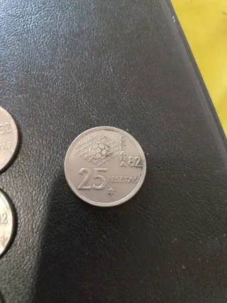 Monedas España Mundial 82 (100, 50, 25 Pesetas)