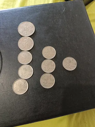 Monedas España Mundial 82 (100, 50, 25 Pesetas)