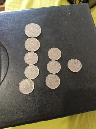 Monedas España Mundial 82 (100, 50, 25 Pesetas)